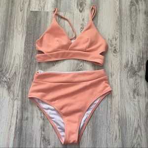 pink high waisted bikini